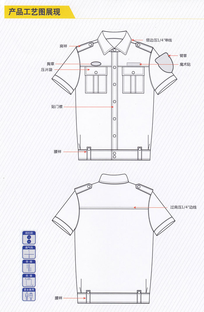 物業保衛外勤標志服190086款